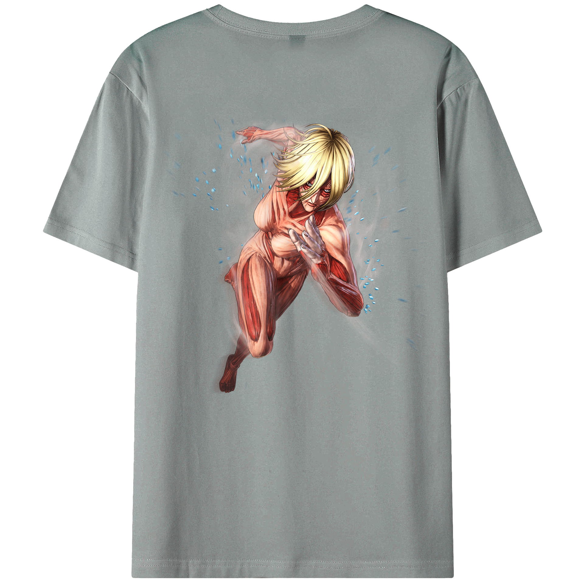 （画像用） 進撃の巨人 Attack on Titan 綿100％ メンズ半袖Tシャツ（バックプリント） 通気性